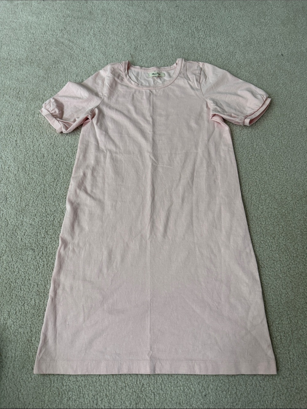 NWOT Madewell Light Pink Short Sleeve T-Shirt Dress
